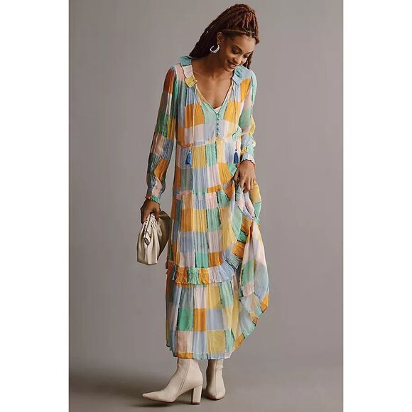 Anthropologie Dresses & Skirts - Anthropologie The Marais Printed Chiffon Maxi Dress